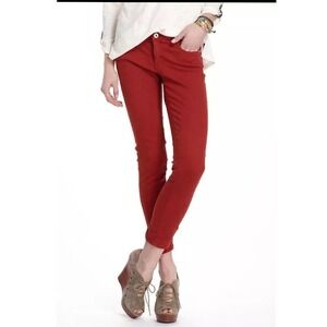 AG The Stevie Ankle Jeans Slim Straight Leg Rust Colored Denim‎ Pants Size 30R